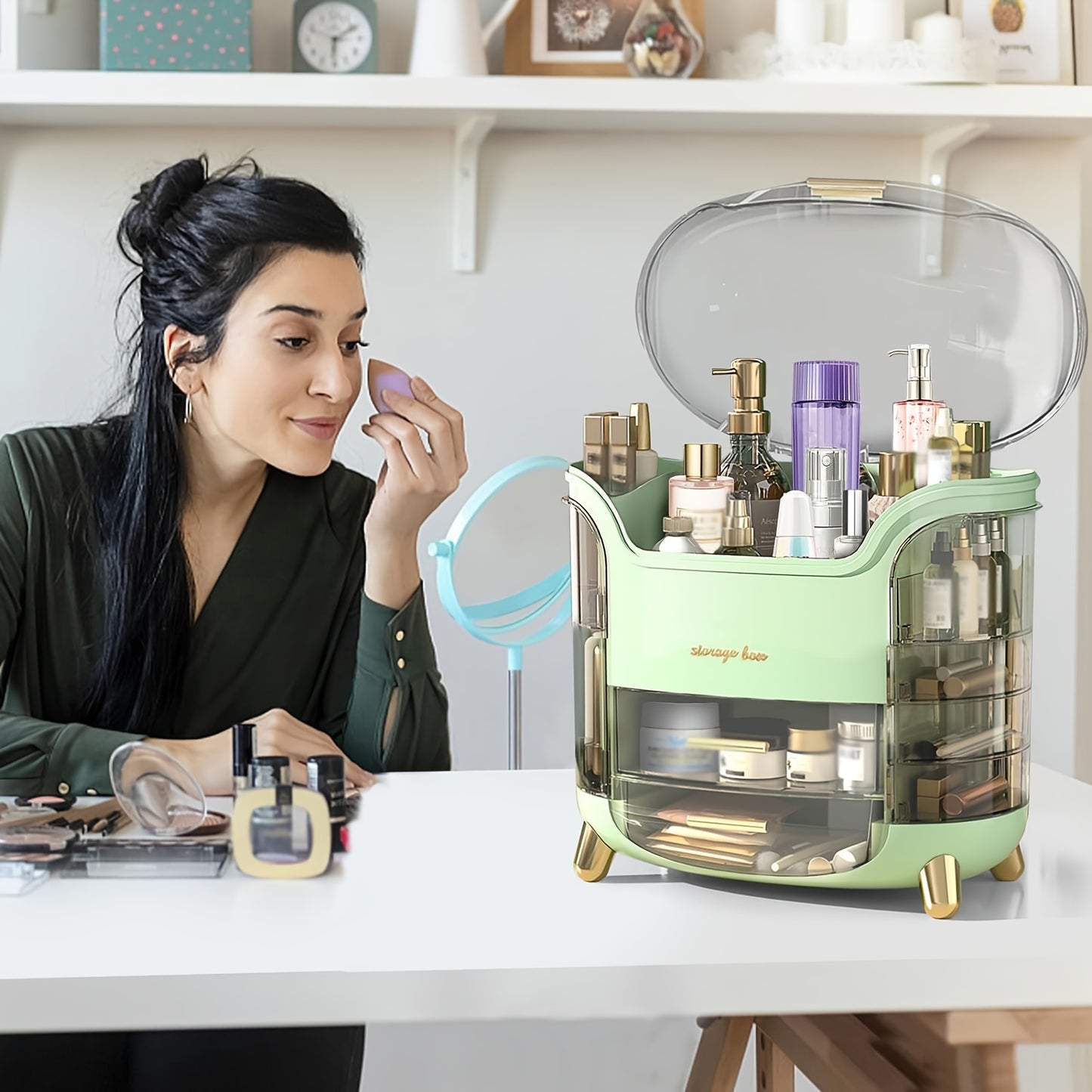 Luxury Spacious Multi-Layer Organizer for Cosmetics & Jewelry