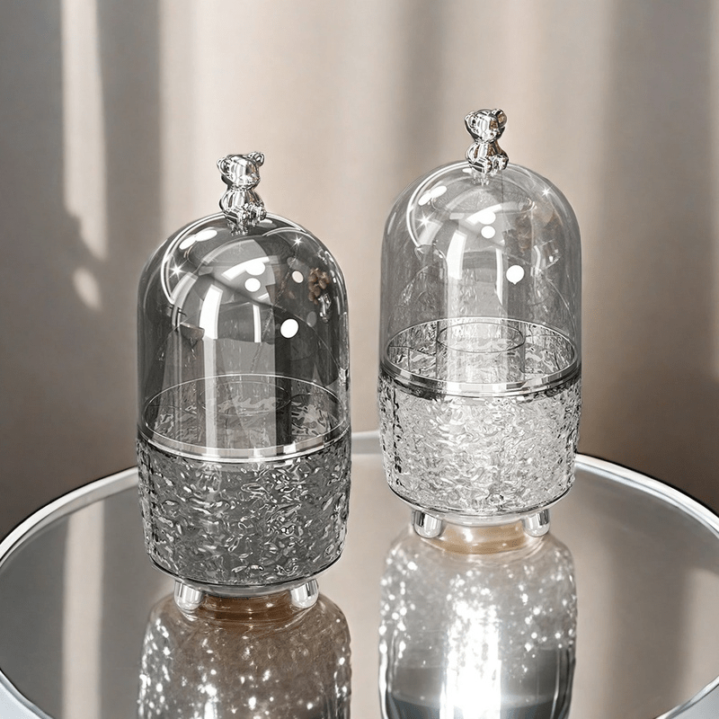 Luxury Clear Makeup Brush Cleaner With Lid