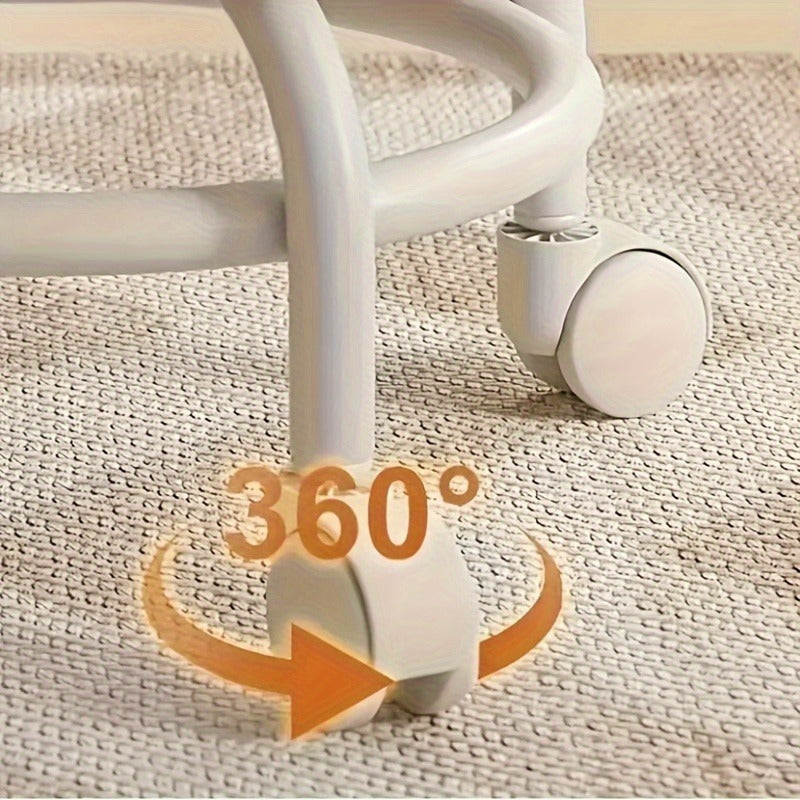 360° Rotating Transparent Acrylic Chair with Smooth Wheels