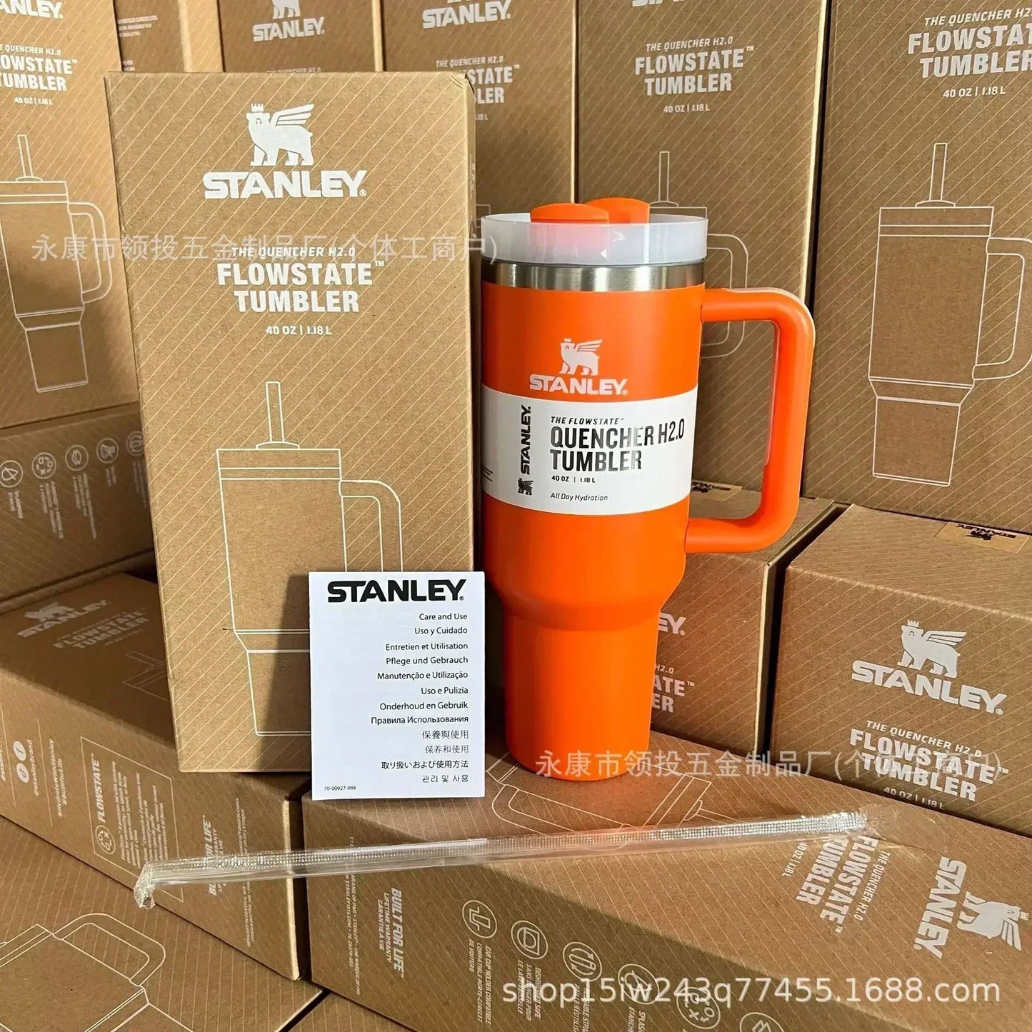 Premium Stanley Quencher H2.0 Flostate Vacuum Insulated Stainless Steel Tumbler