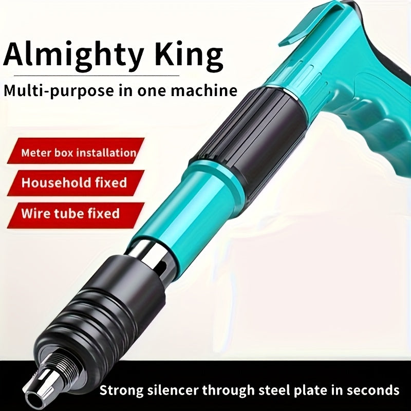 Concrete Nail Machine Kit with Free Nails,5 Speed Adjustable Manual Steel Nailer - Built in Air Nailer for Red Brick Walls,Concrete Walls