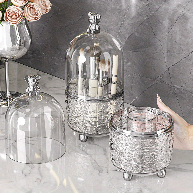 Luxury Clear Makeup Brush Cleaner With Lid