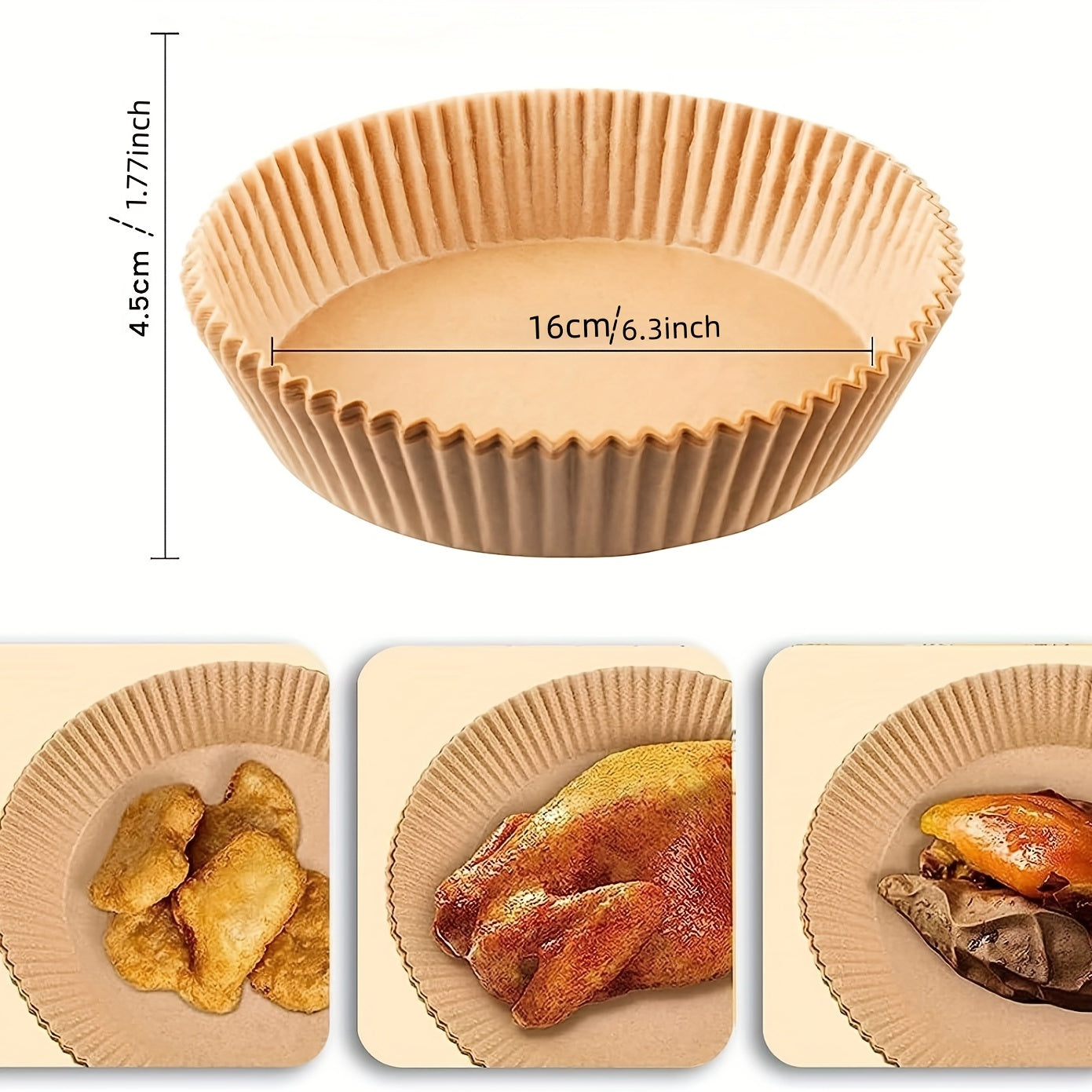 Disposable Air Fryer Paper Liners (50Pcs)