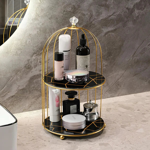 2-Tier Golden Vanity Cage