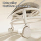 360° Rotating Transparent Acrylic Chair with Smooth Wheels