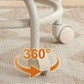 360° Rotating Transparent Acrylic Chair with Smooth Wheels