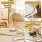 360° Rotating Transparent Acrylic Chair with Smooth Wheels