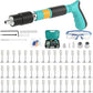 Concrete Nail Machine Kit with Free Nails,5 Speed Adjustable Manual Steel Nailer - Built in Air Nailer for Red Brick Walls,Concrete Walls