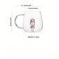 3D Transparent Rose Glass Cup With Handle
