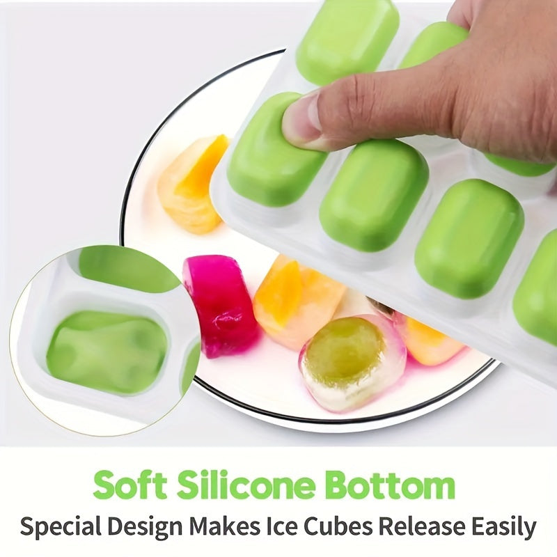 Silicone Pop-Up Ice Cube Tray with Lid