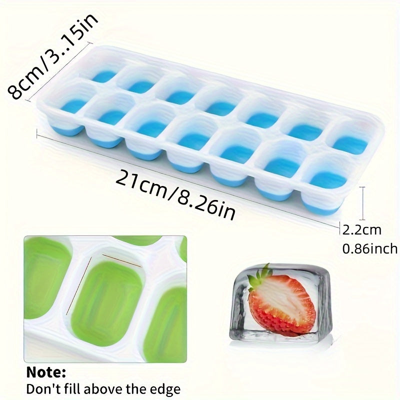 Silicone Pop-Up Ice Cube Tray with Lid