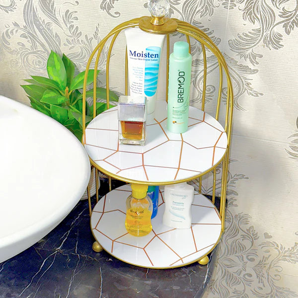 2-Tier Golden Vanity Cage