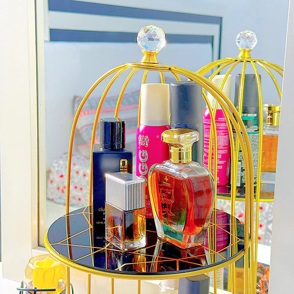 2-Tier Golden Vanity Cage