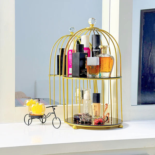 2-Tier Golden Vanity Cage