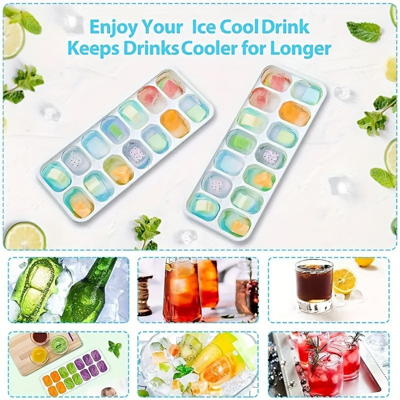 Silicone Pop-Up Ice Cube Tray with Lid